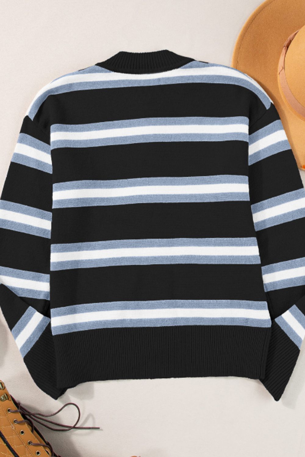 Striped Button Down Long Sleeve Cardigan-Angel Casuals