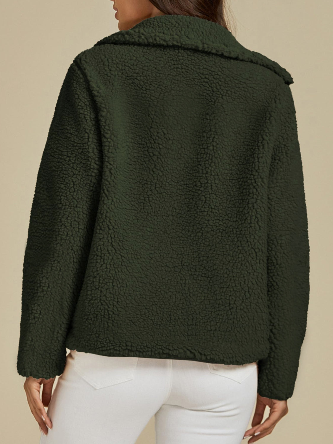 Zip Up Long Sleeve Plush Jacket-Angel Casuals