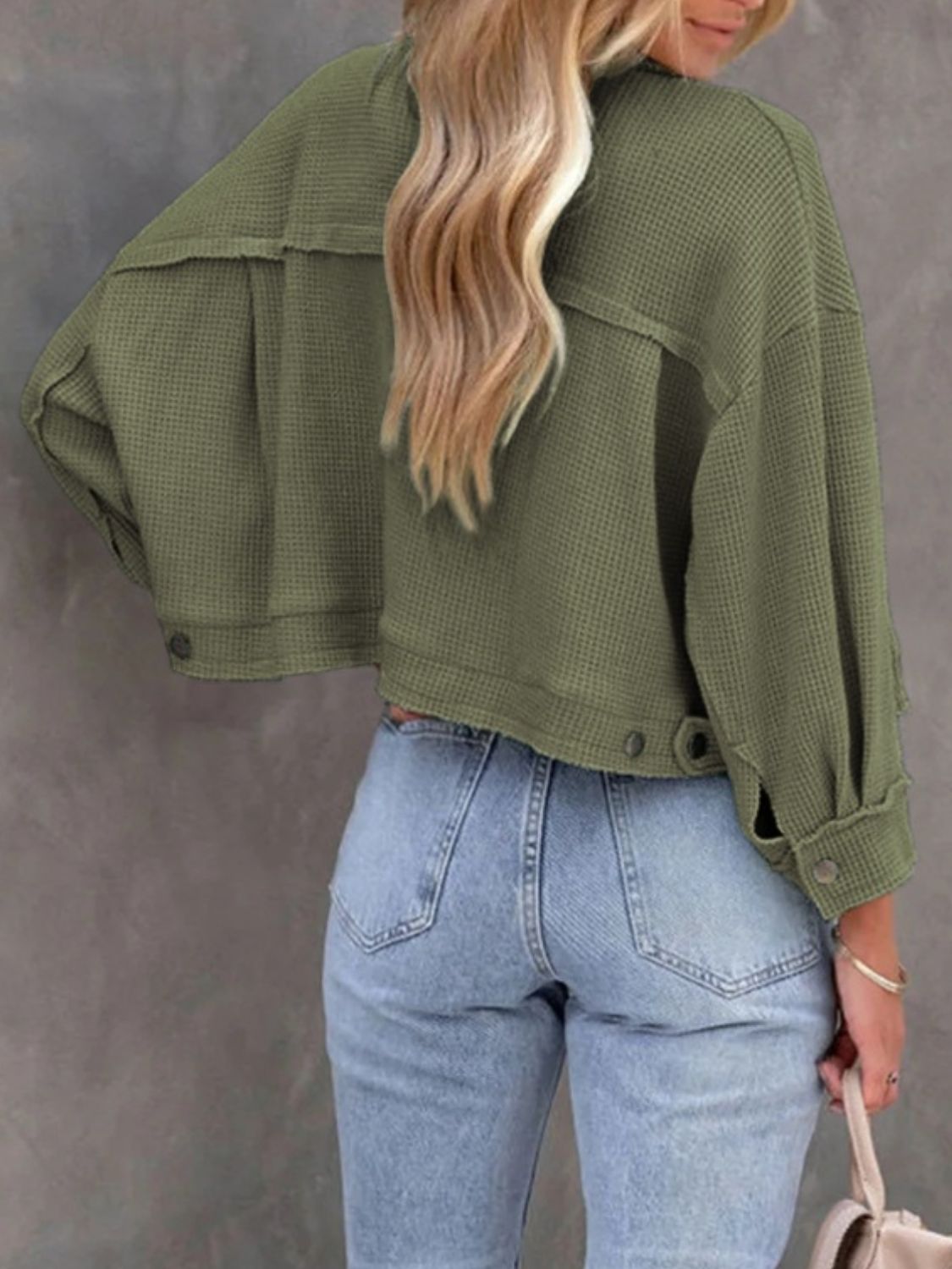 Button Up Long Sleeve Jacket-Angel Casuals