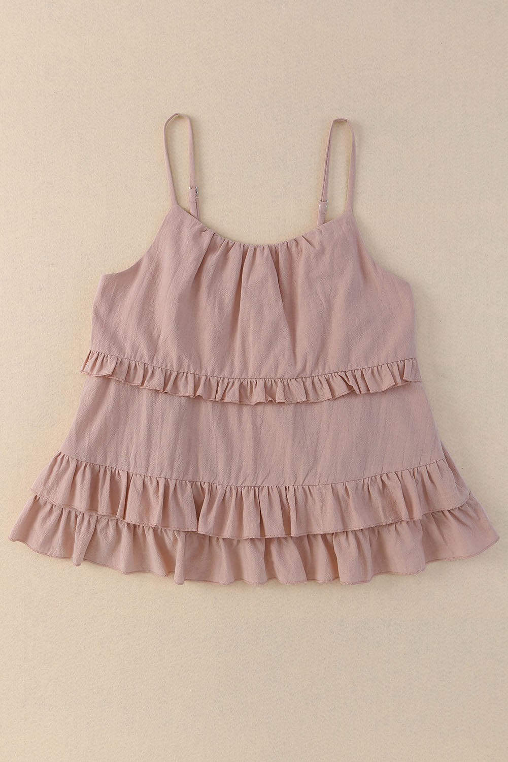 Ruffled Scoop Neck Sleeveless Cami-Angel Casuals