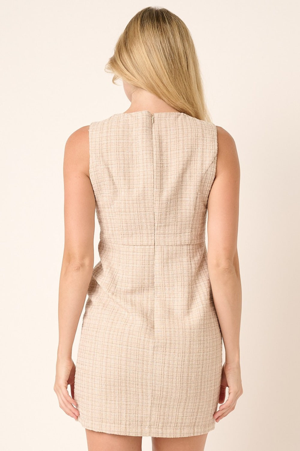 Mittoshop Tweed Sleeveless Mini Dress-Angel Casuals