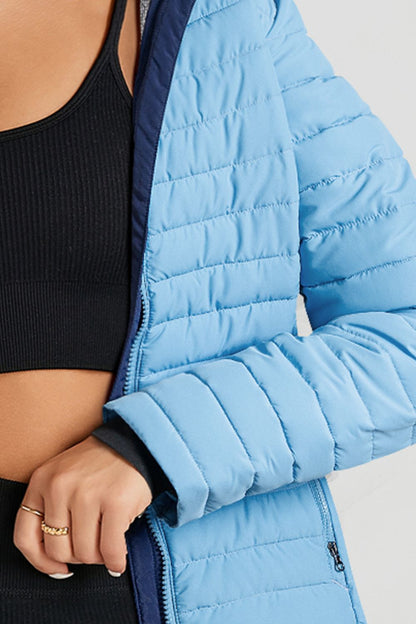 Turtleneck Zip Up Long Sleeve Jacket-Angel Casuals