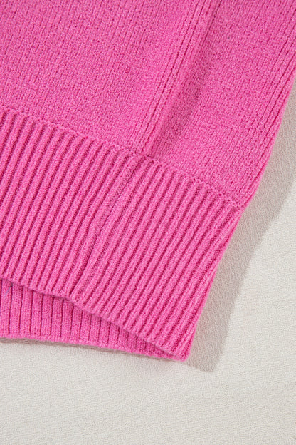 Contrast Half Sleeve Knit Top-Angel Casuals
