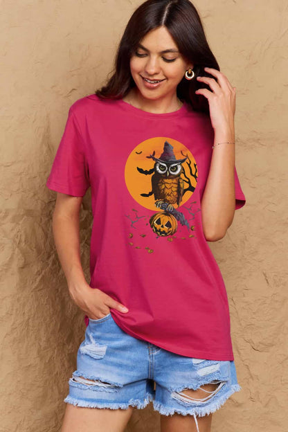 Simply Love Full Size Holloween Theme Graphic Cotton T-Shirt-Angel Casuals