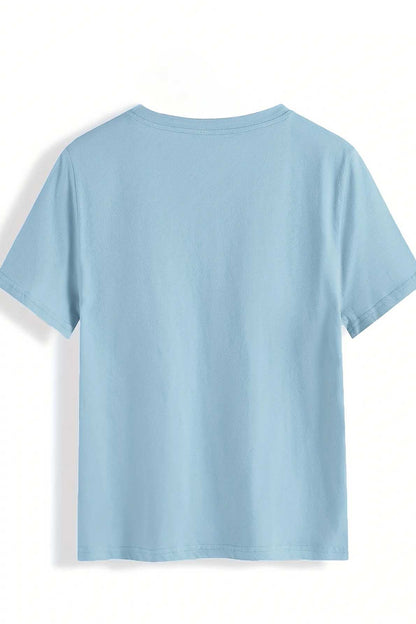 MARDI GRAS Round Neck Short Sleeve T-Shirt-Angel Casuals