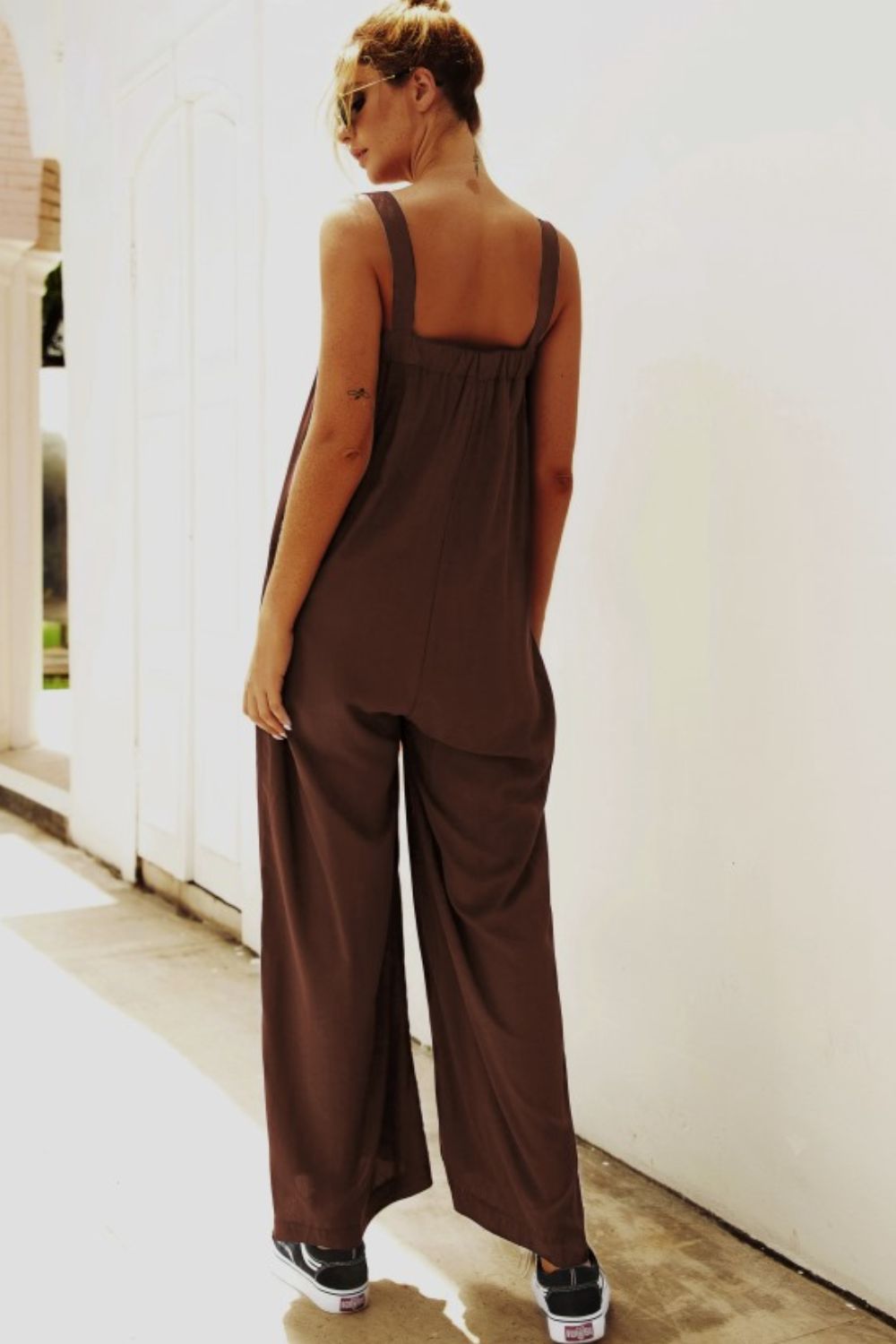 Wide Strap Wide Leg Jumpsuit-Angel Casuals