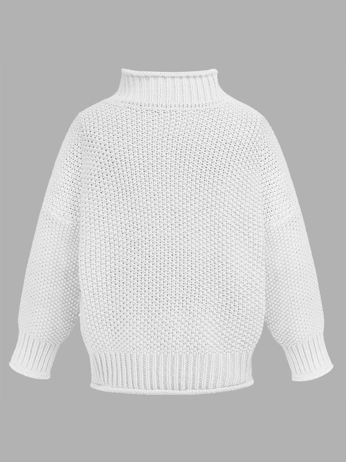 Turtleneck Long Sleeve Sweater-Angel Casuals