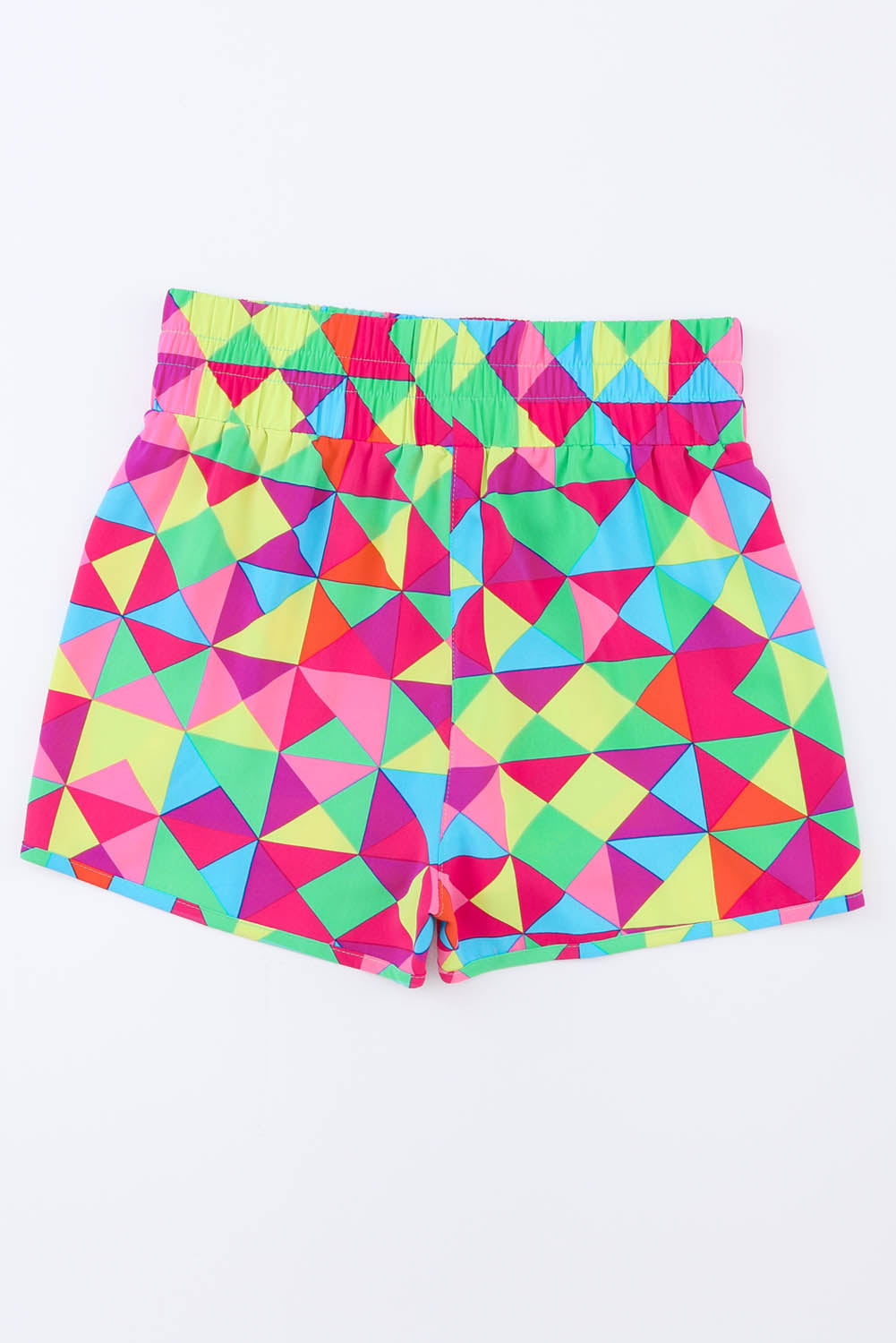 Color Block Elastic Waist Shorts-Angel Casuals