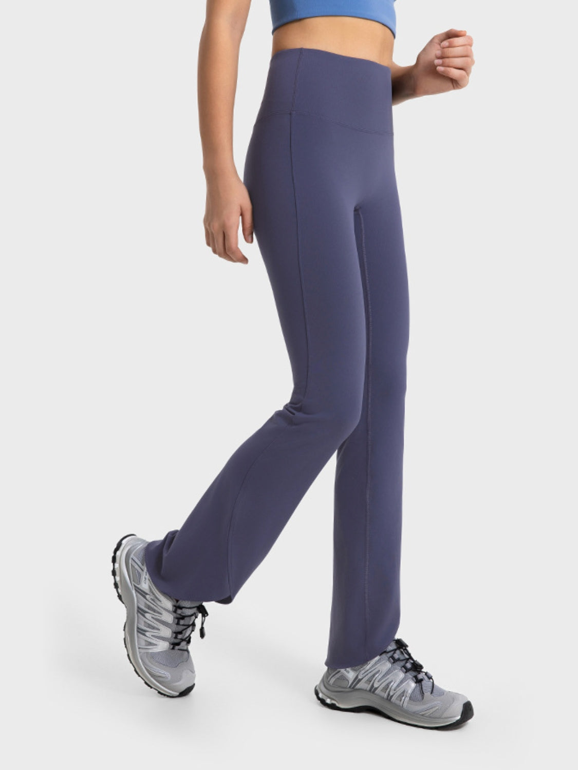 Wide Waistband Bootcut Sports Pants-Angel Casuals