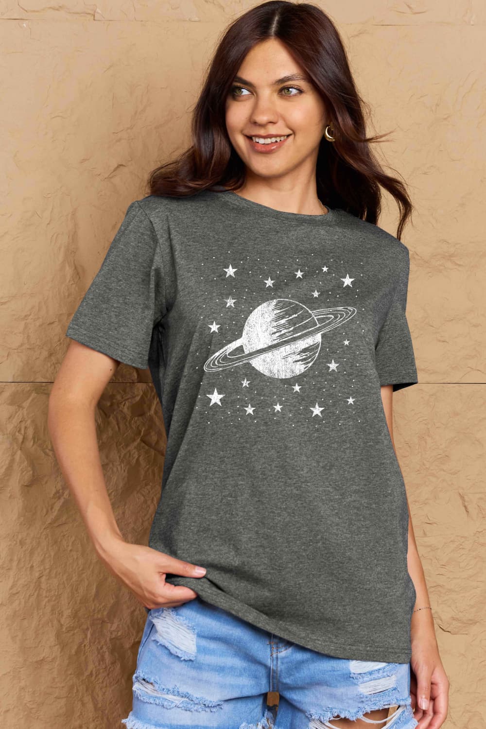 Simply Love Full Size Planet Graphic Cotton T-Shirt-Angel Casuals