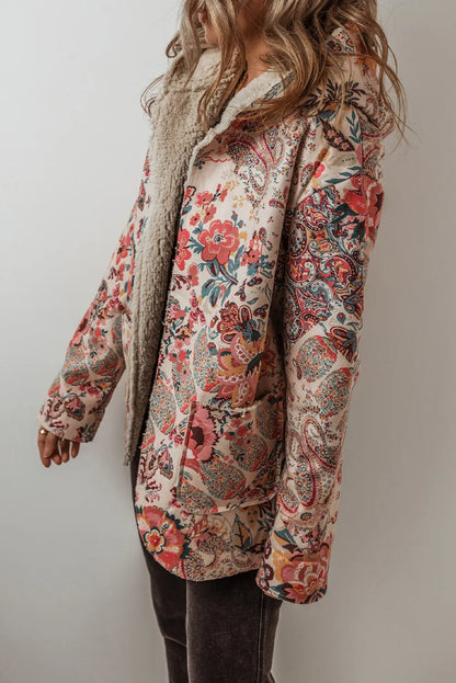 Printed Long Sleeve Hooded Jacket-Angel Casuals