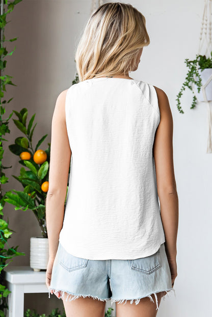 Knot Detail V-Neck Tank-Angel Casuals