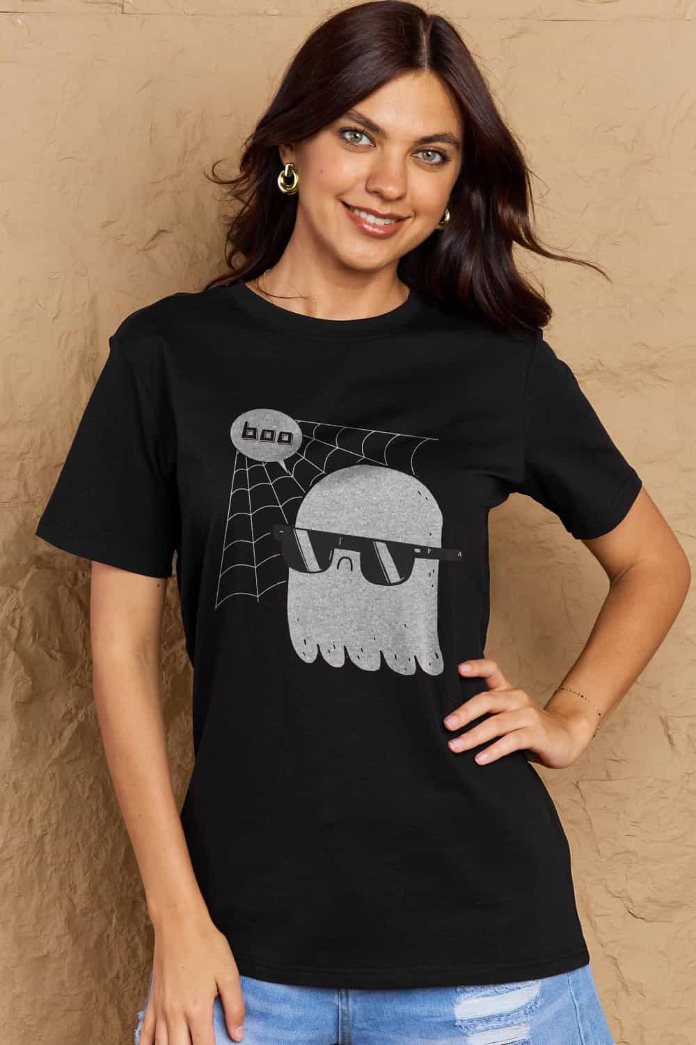 Simply Love Full Size BOO Graphic Cotton T-Shirt-Angel Casuals