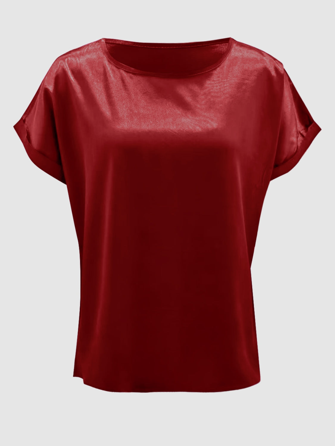 Round Neck Short Sleeve T-Shirt-Angel Casuals