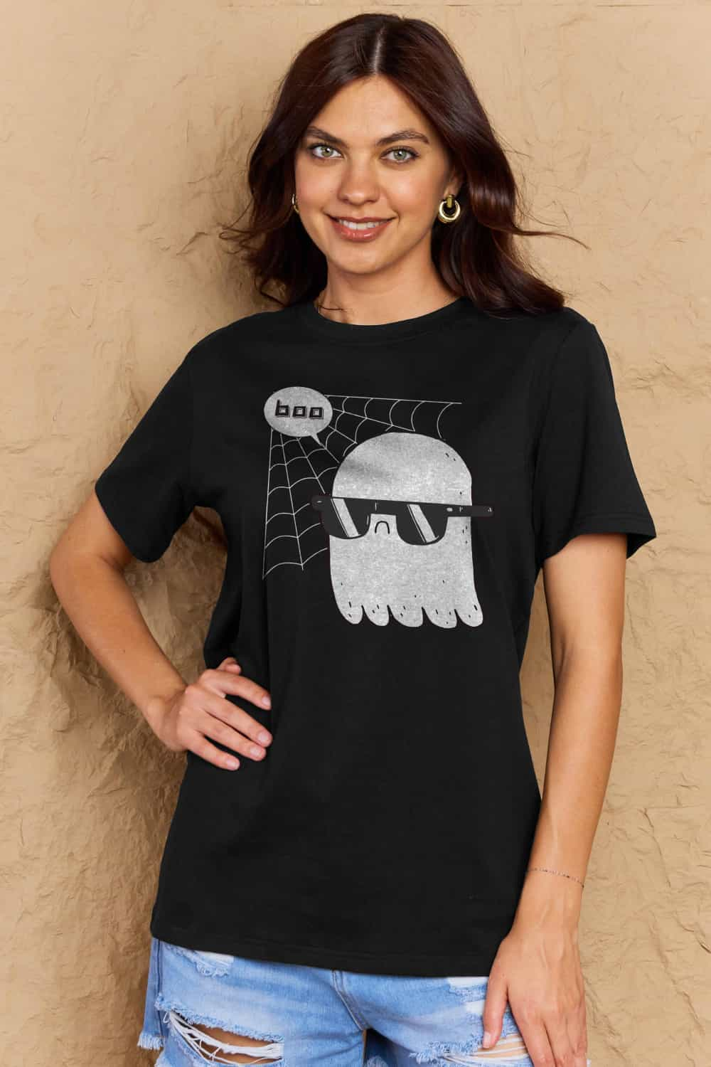 Simply Love Full Size BOO Graphic Cotton T-Shirt-Angel Casuals