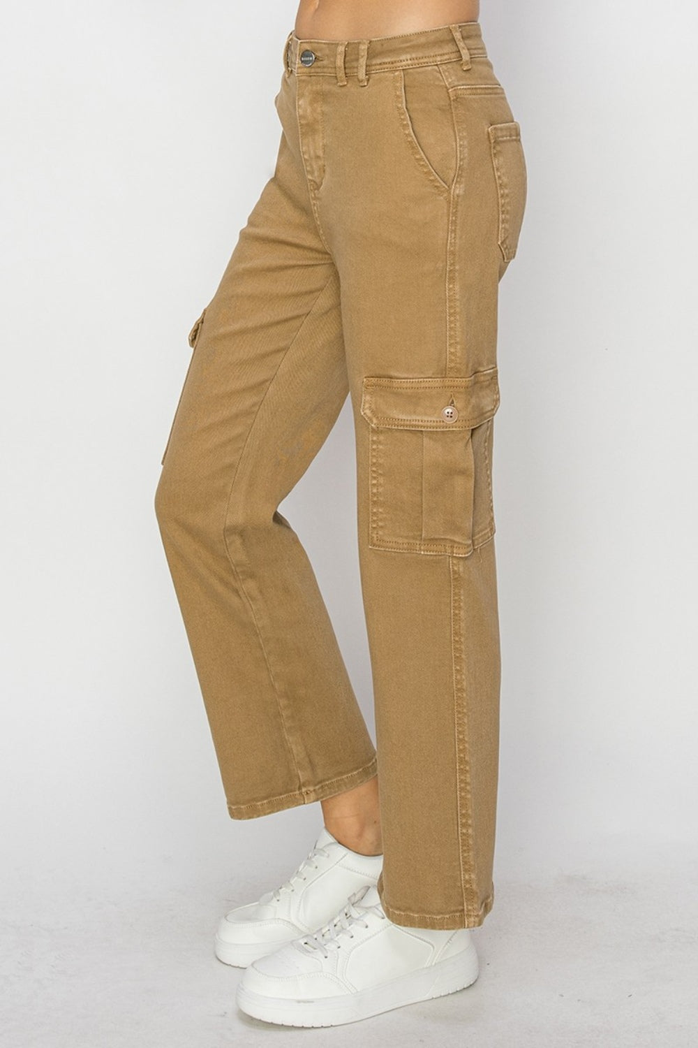 Risen Full Size High Rise Cargo Jeans-Angel Casuals