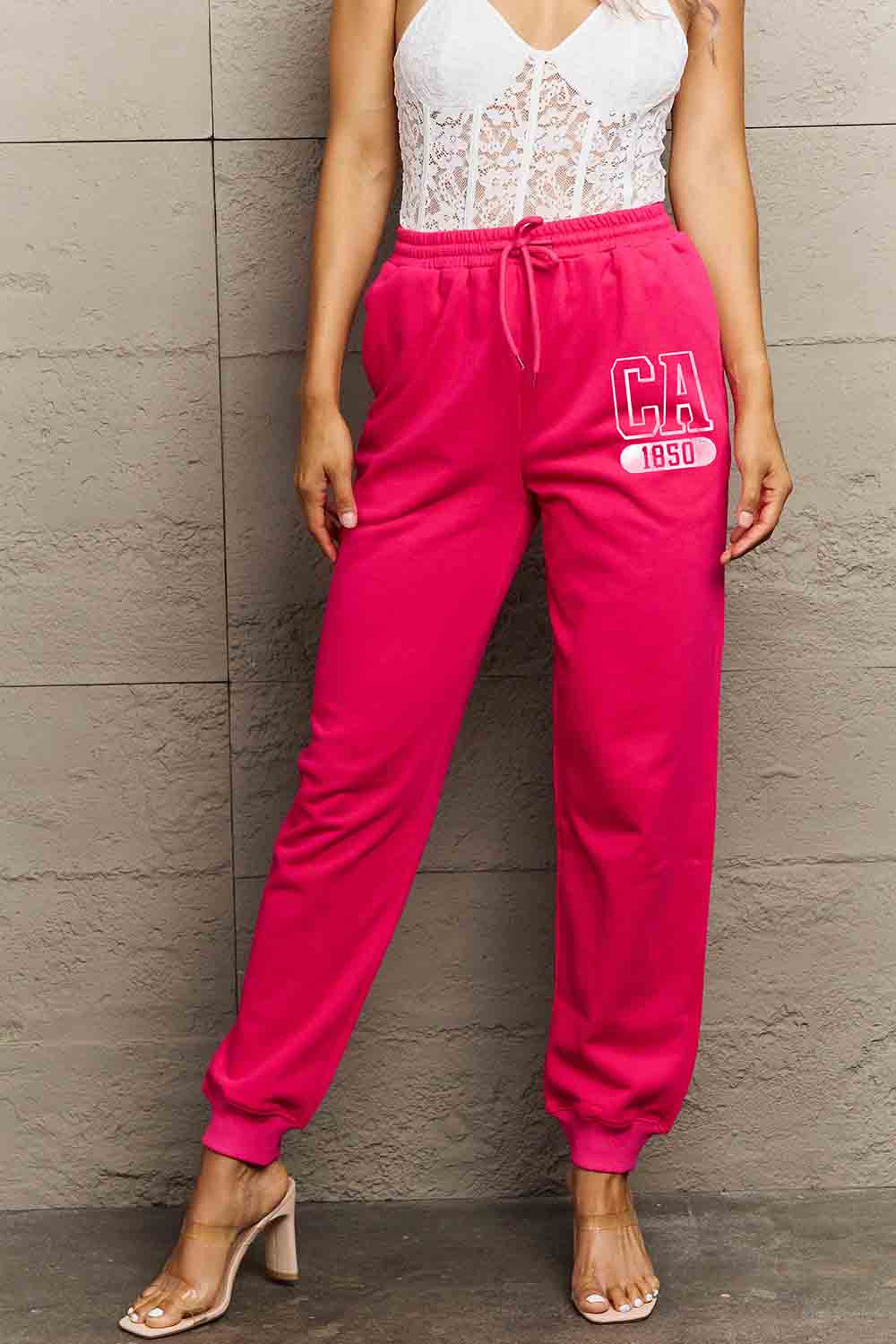 Simply Love Simply Love Full Size CA 1850 Graphic Joggers-Angel Casuals