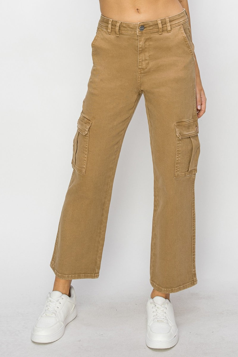 Risen Full Size High Rise Cargo Jeans-Angel Casuals