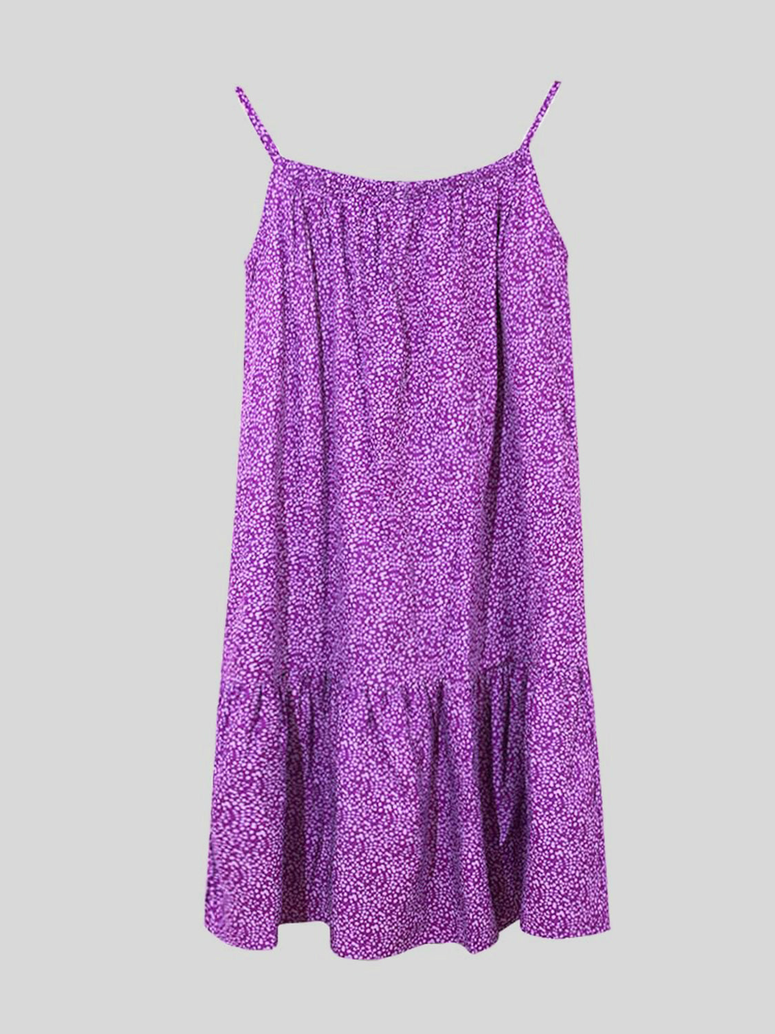 Full Size Printed Sleeveless Mini Cami Dress-Angel Casuals