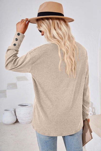V-Neck Dropped Shoulder T-Shirt-Angel Casuals