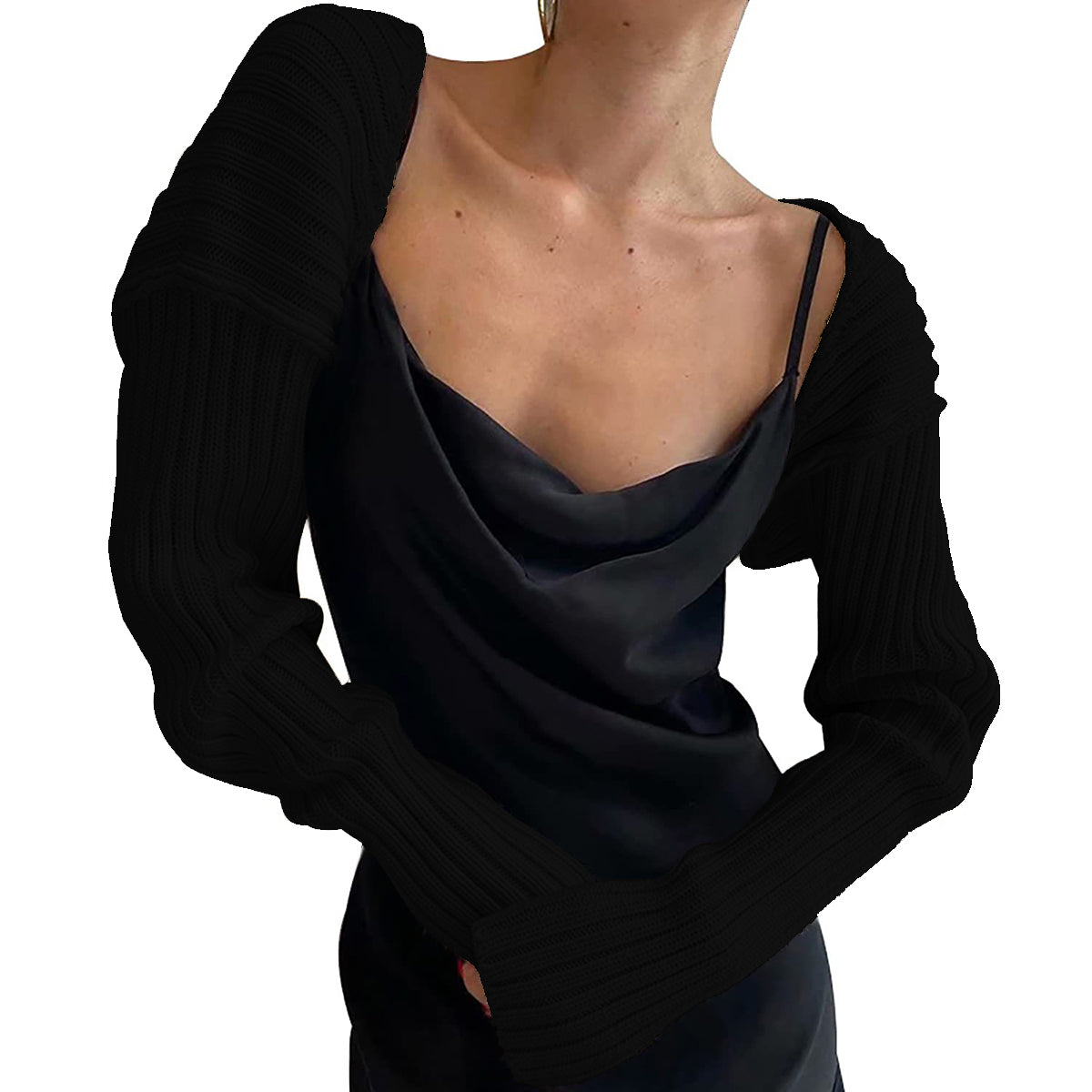 Long Sleeve Knit Bolero-Angel Casuals