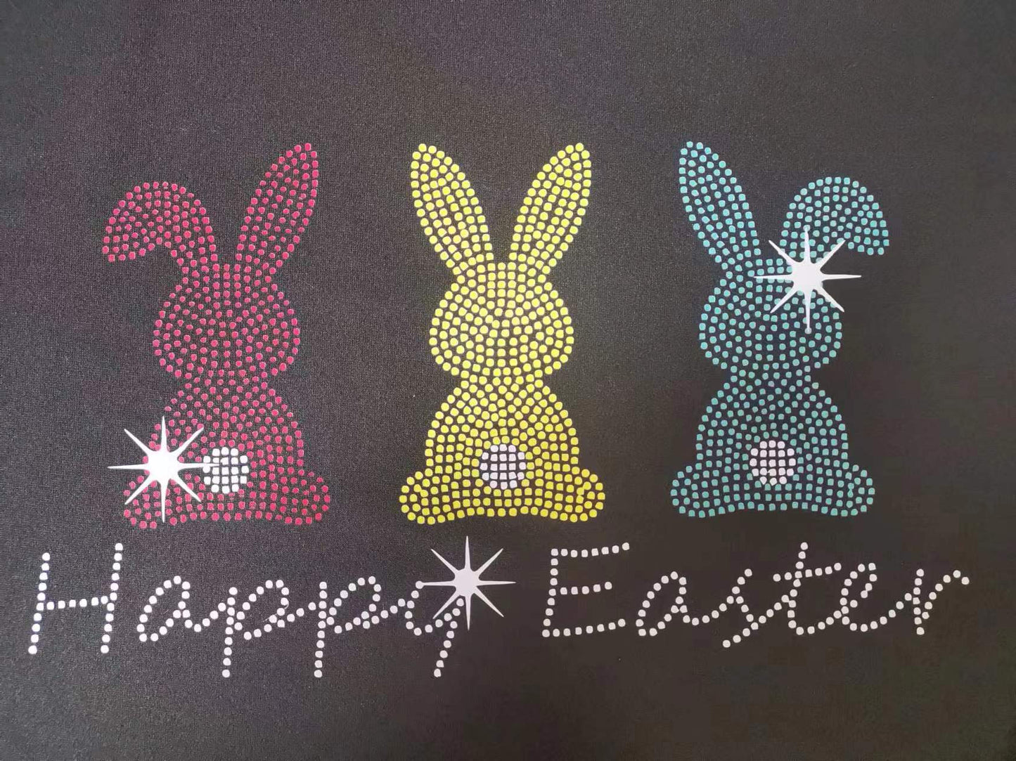 HAPPY EASTER Graphic Round Neck T-Shirt-Angel Casuals