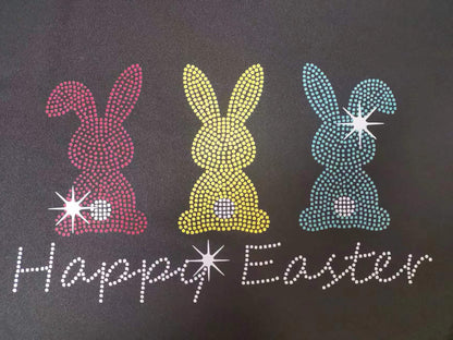 HAPPY EASTER Graphic Round Neck T-Shirt-Angel Casuals