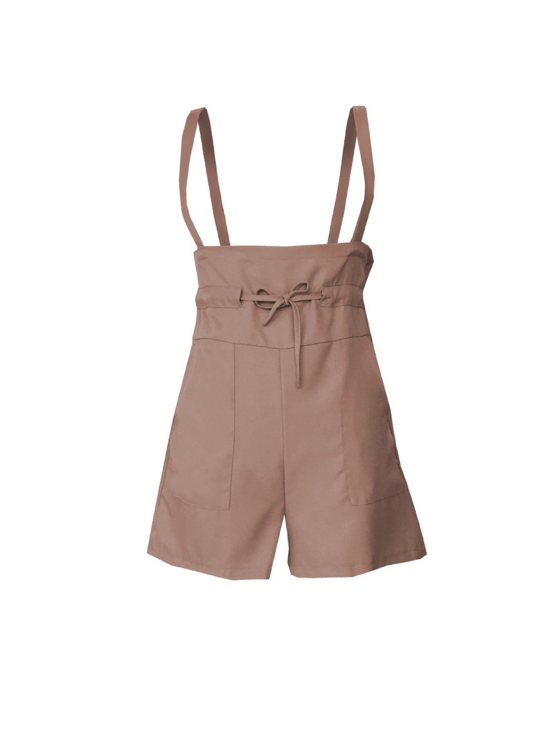 Drawstring Wide Strap Overalls with Pockets-Angel Casuals