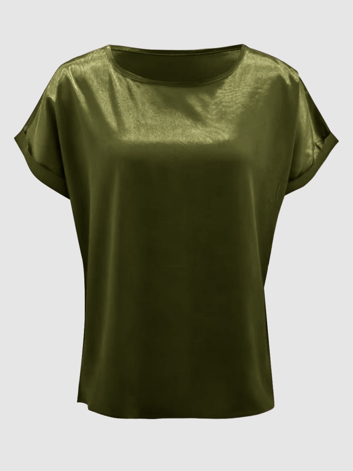 Round Neck Short Sleeve T-Shirt-Angel Casuals