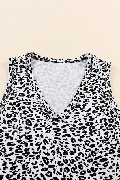 Animal Print V-Neck Tank-Angel Casuals