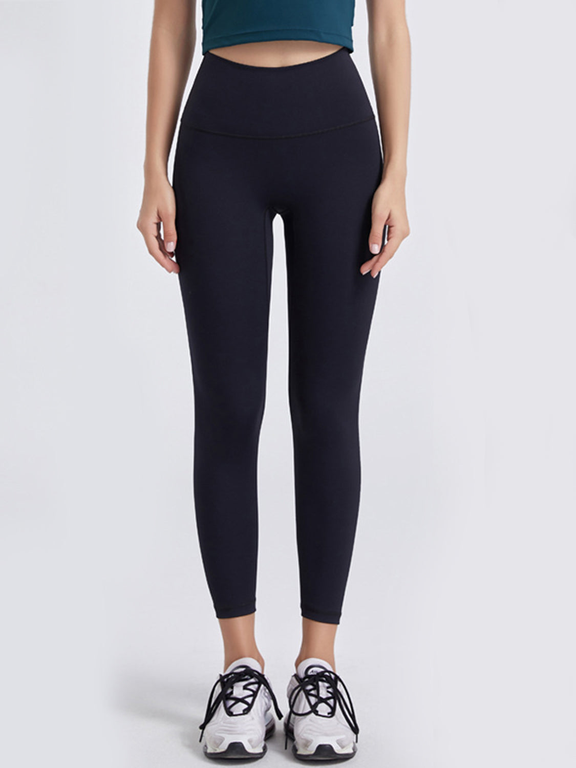 Wide Waistband Sports Leggings-Angel Casuals