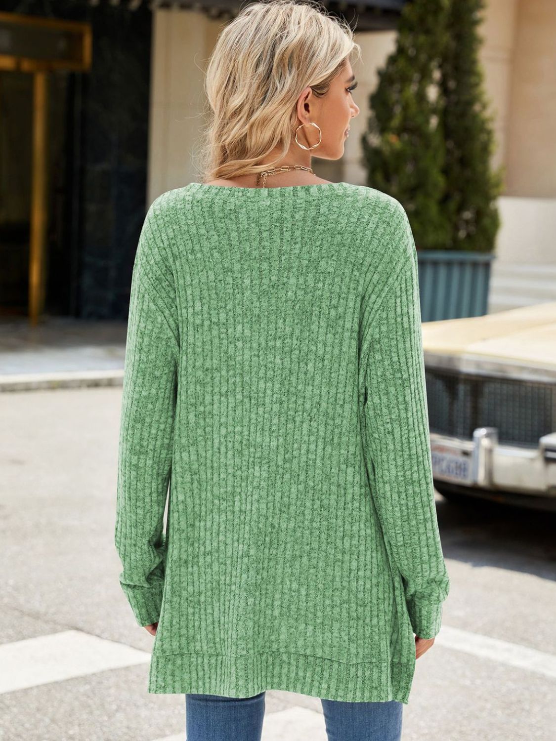 Round Neck Long Sleeve T-Shirt-Angel Casuals