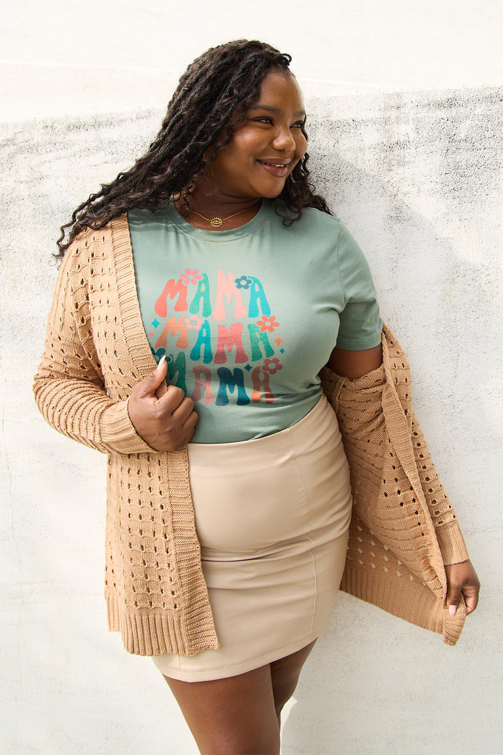 Simply Love Full Size MAMA Round Neck T-Shirt-Angel Casuals