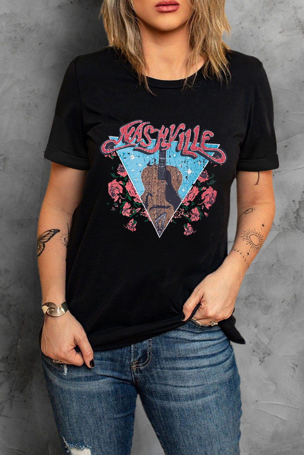 NASHVILLE Graphic T-Shirt-Angel Casuals