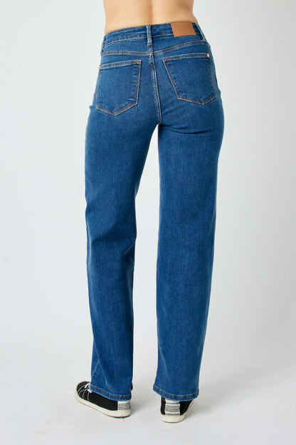 Judy Blue Full Size High Rise Straight Jeans-Angel Casuals