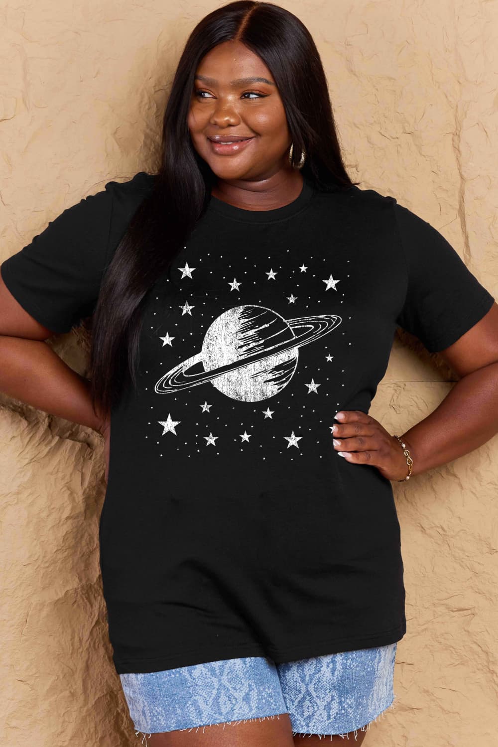 Simply Love Full Size Planet Graphic Cotton T-Shirt-Angel Casuals