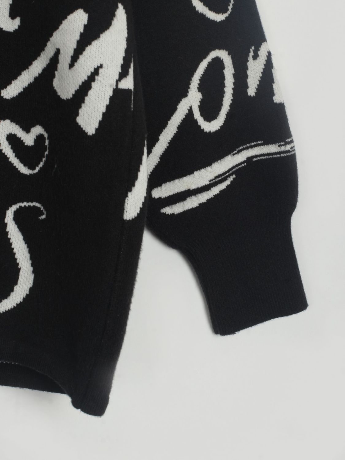 Drawstring Hem Letter Pattern Round Neck Dropped Shoulder Sweater-Angel Casuals