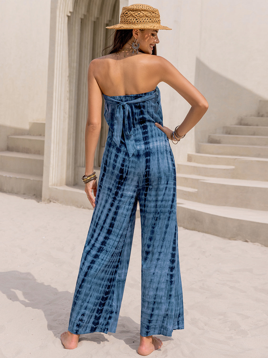 Tied Tube Wide Leg Jumpsuit-Angel Casuals