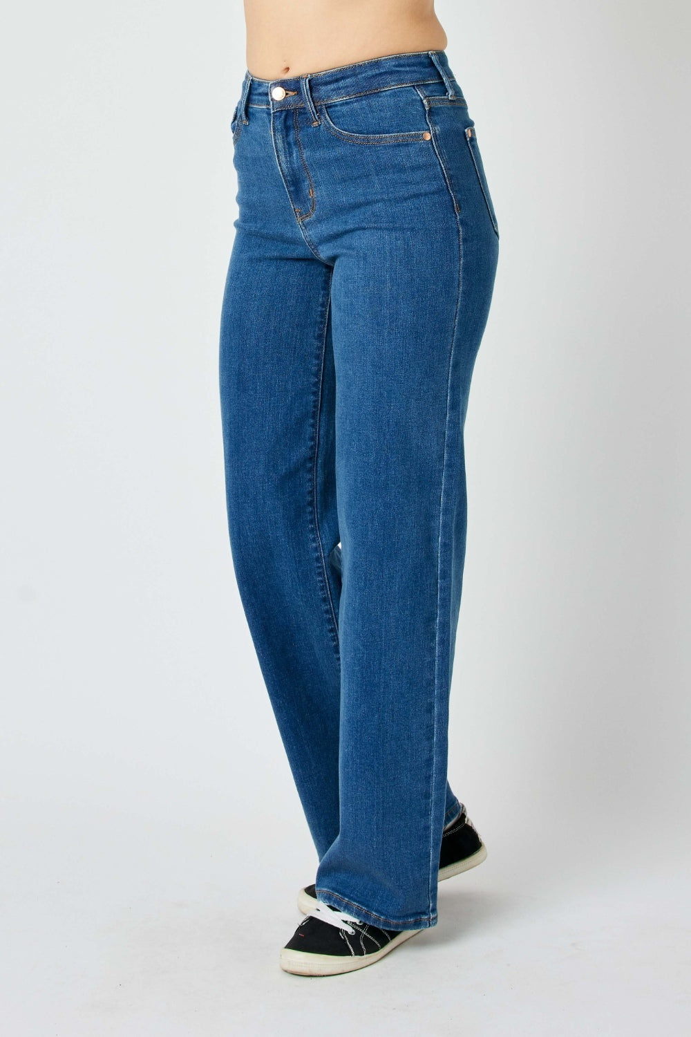 Judy Blue Full Size High Rise Straight Jeans-Angel Casuals