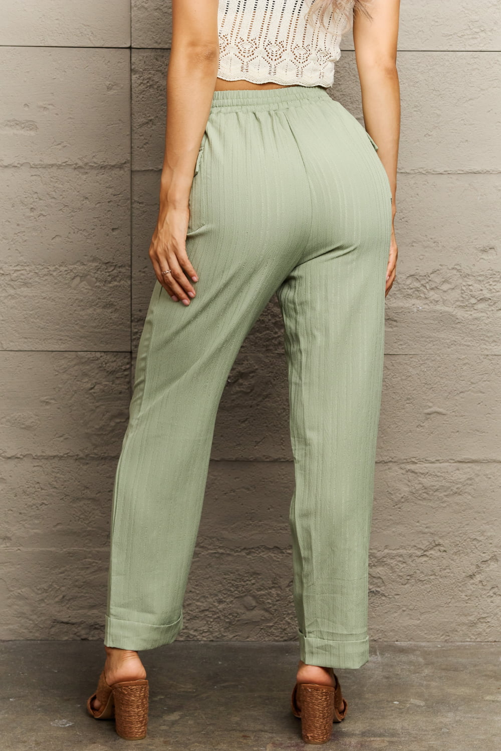 Tie Waist Long Pants-Angel Casuals