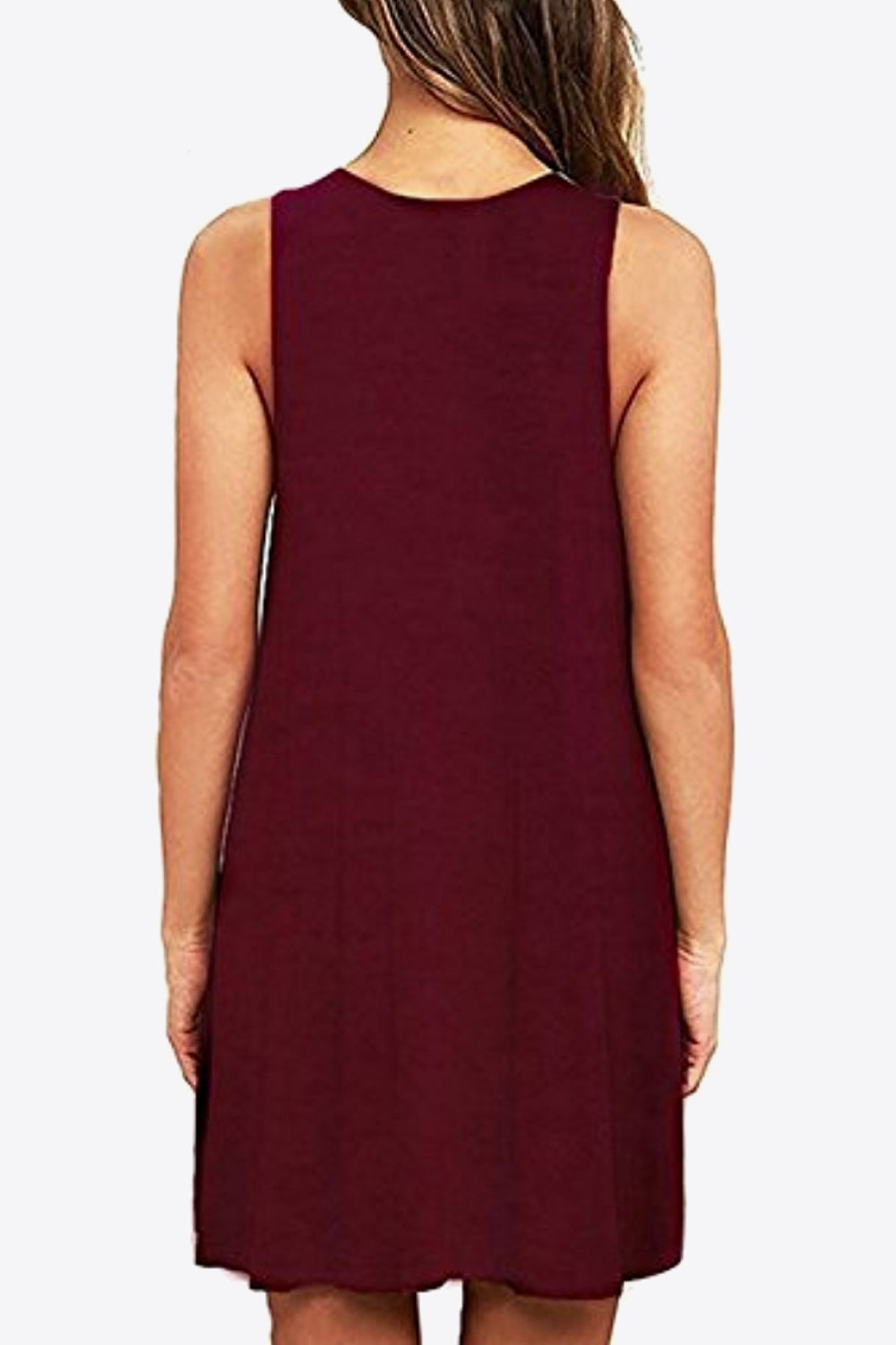 Full Size Round Neck Sleeveless Dress with Pockets-Angel Casuals