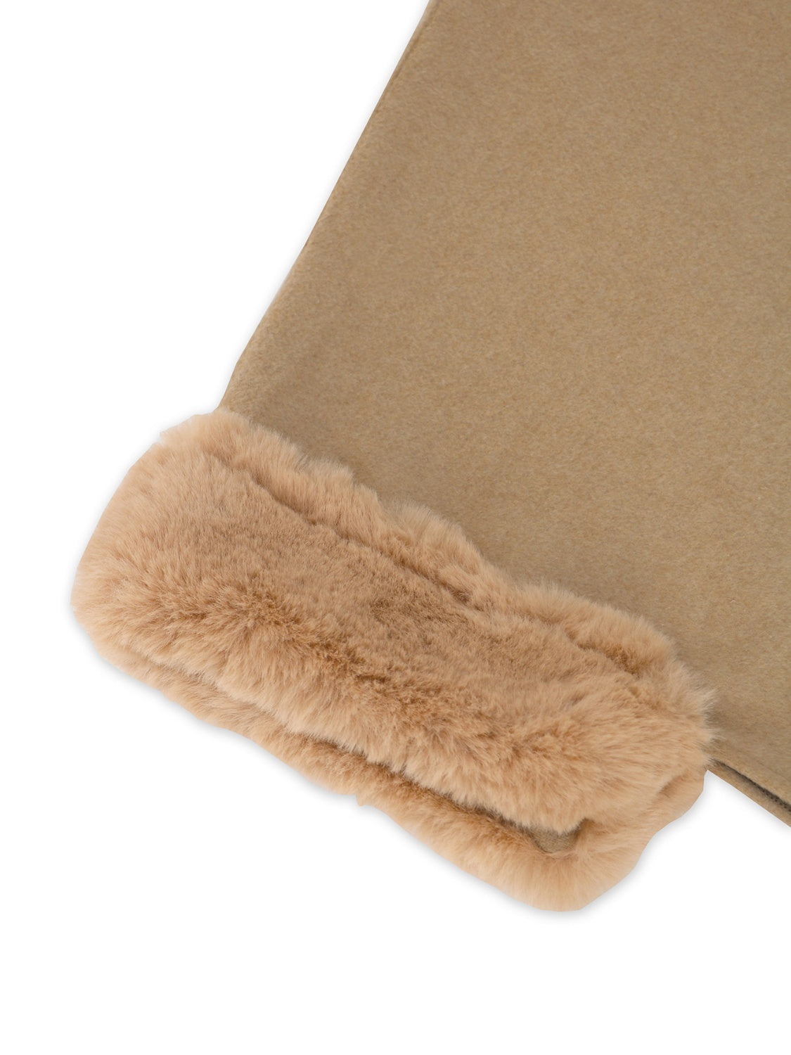 Fuzzy Trim Long Sleeve Poncho-Angel Casuals