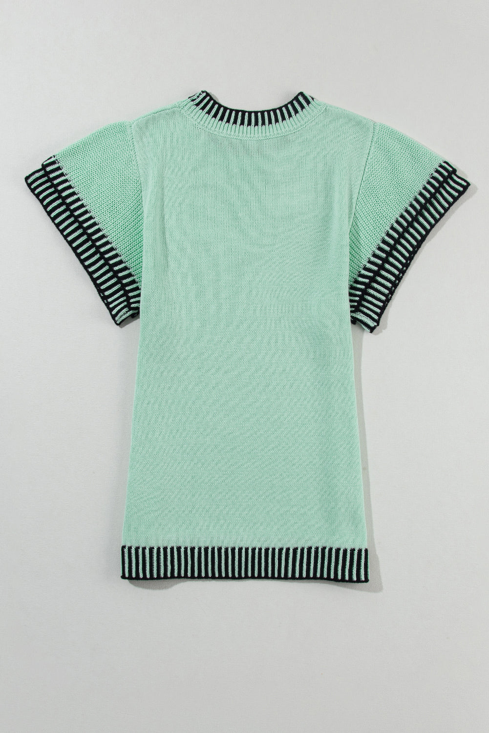 Round Neck Short Sleeve Knit Top-Angel Casuals