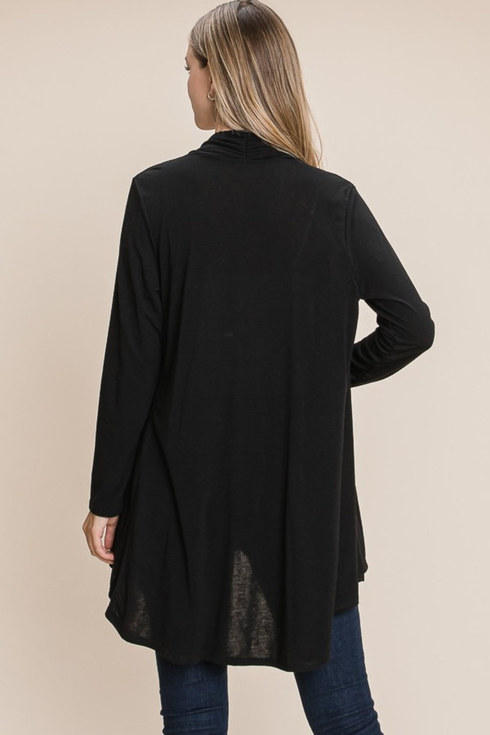 BOMBOM Open Front Long Sleeve Cardigan-Angel Casuals