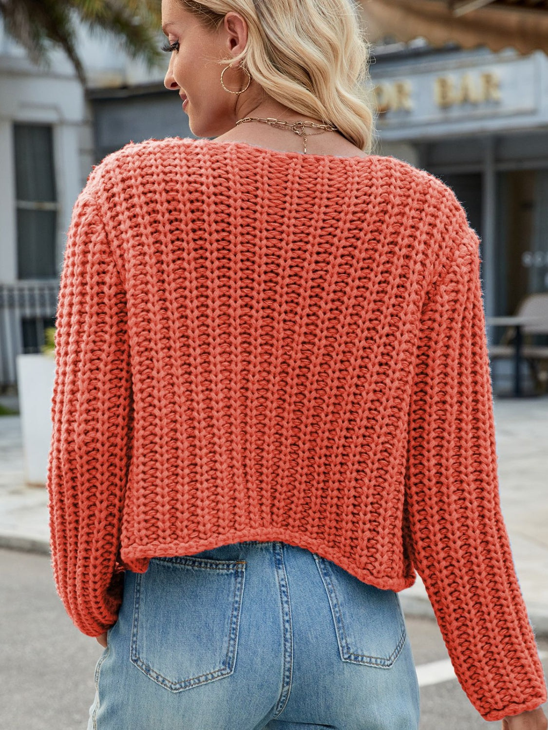 Round Neck Button Up Cardigan with Pockets-Angel Casuals