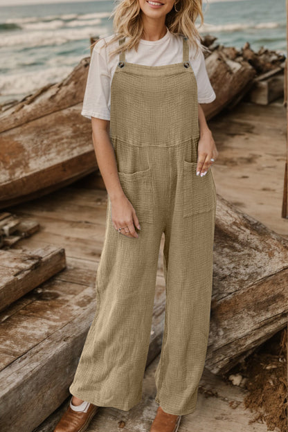 Full Size Wide Leg Front Pocket Jumpsuit-Angel Casuals