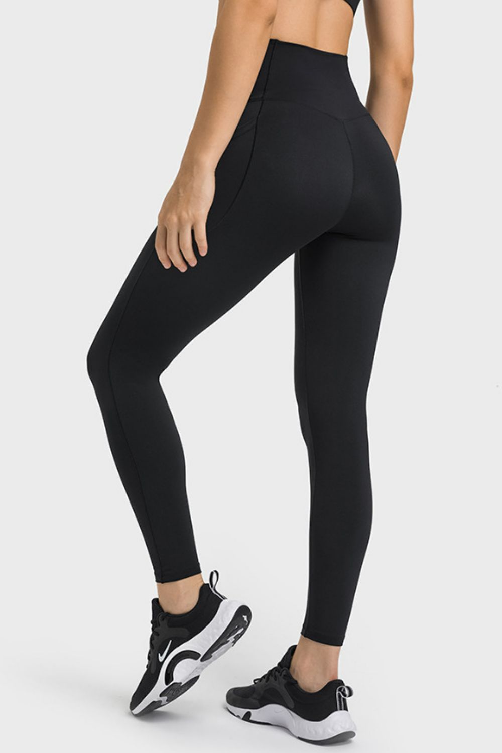 V-Waist Yoga Leggings with Pockets-Angel Casuals