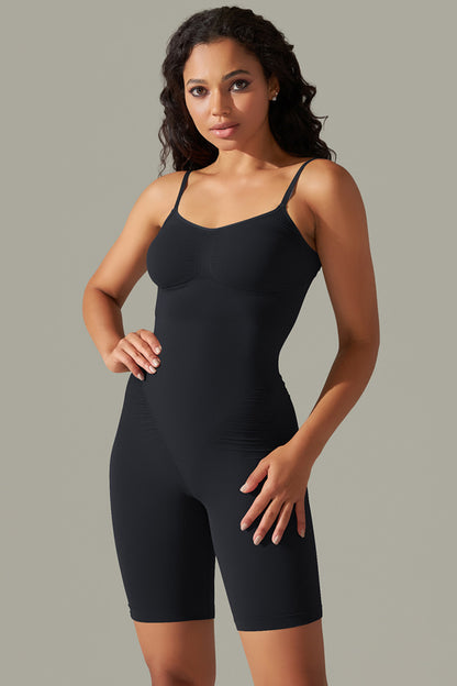 Spaghetti Strap Active Romper-Angel Casuals