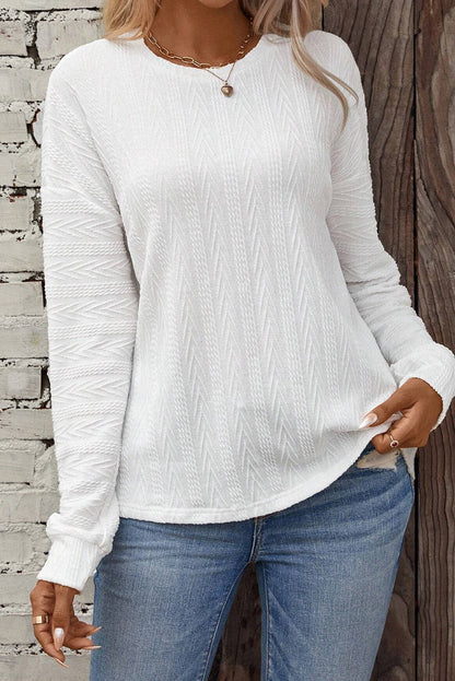 Round Neck Dropped Shoulder T-Shirt-Angel Casuals