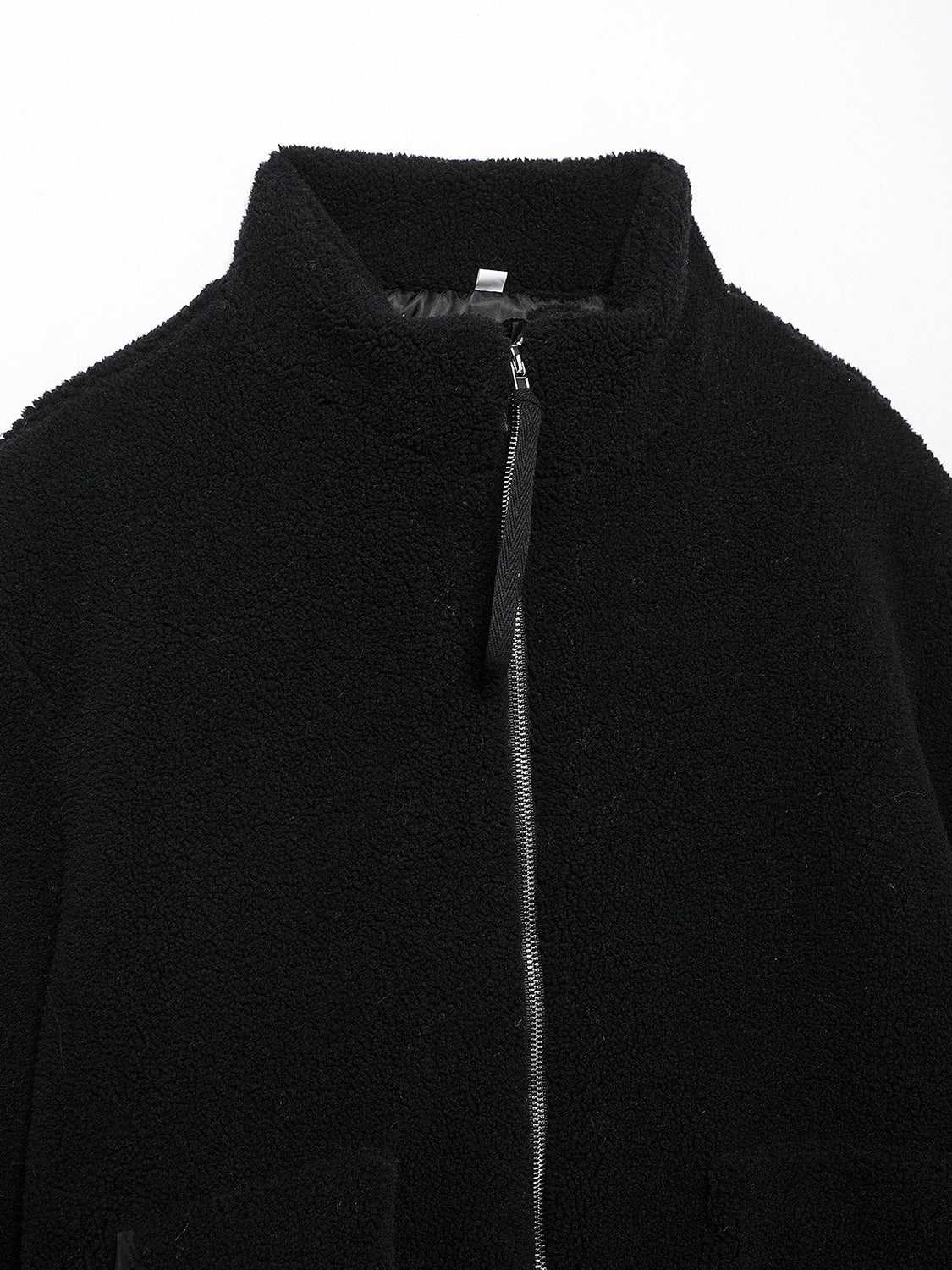 Turtleneck Zip Up Long Sleeve Plush Jacket-Angel Casuals